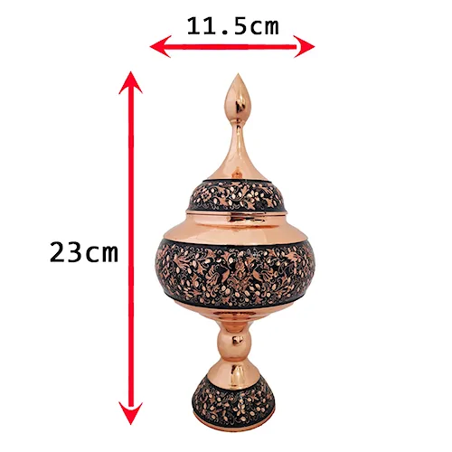 شکلات خوری کوچولو الماس تراش صنایع دستی زاوش ارتفاع 23 cm
