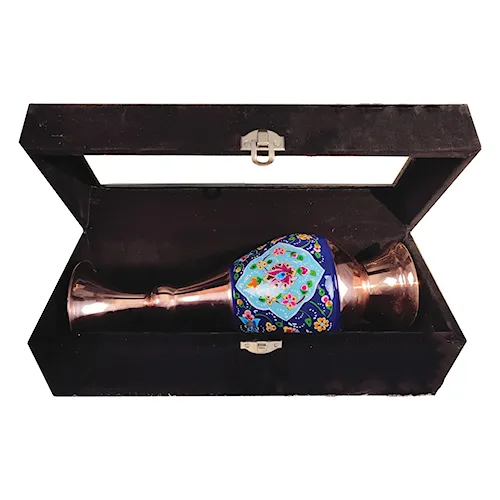 گلدان مس و پرداز با جعبه کادویی
