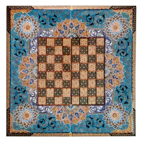 صفحه شطرنج لبگرد خاتم نقاشی تذهیب طرح فرش سایز 50