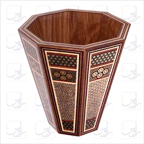 سطل آشغال خاتم اعلا طرح کلبه سایز بزرگ