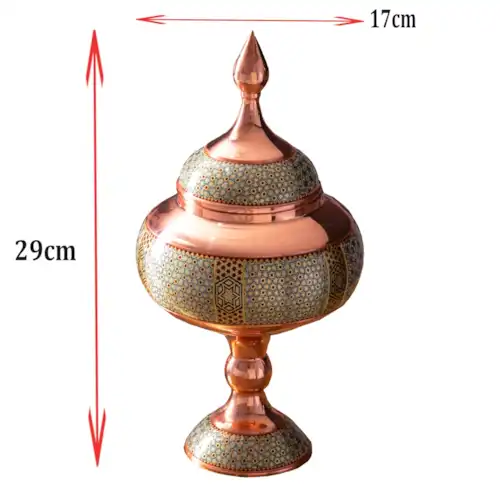 پک هدیه شکلات خوری 29 خاتم کاری با جعبه مخمل