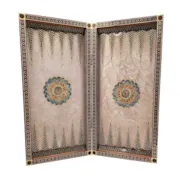 صفحه نرد تخته نرد و صفحه شطرنج خاتم لبگرد با نقاشی تذهیب سایز 50