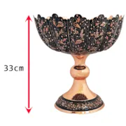 کاسه پایه دار خسروانی الماس تراش زاوش