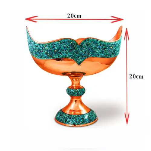 پک هدیه کشکول 20 فیروزه کوبی با جعبه چوب و ترمه