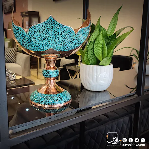 کشکول تاجی قلم خورده میانه فیروزه کوب