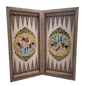 تخته نرد و صفحه شطرنج لبگرد خاتم چوگان مصورالملک