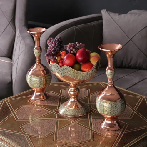 کشکول میانه خاتم کاری