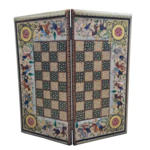 تخته نرد و صفحه شطرنج لبگرد خاتم چوگان